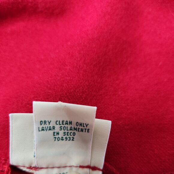 ST JOHNS BAY Wool Blend Cape 1/4 Zip Poncho Sweater One Size Red Pockets - Picture 10 of 11